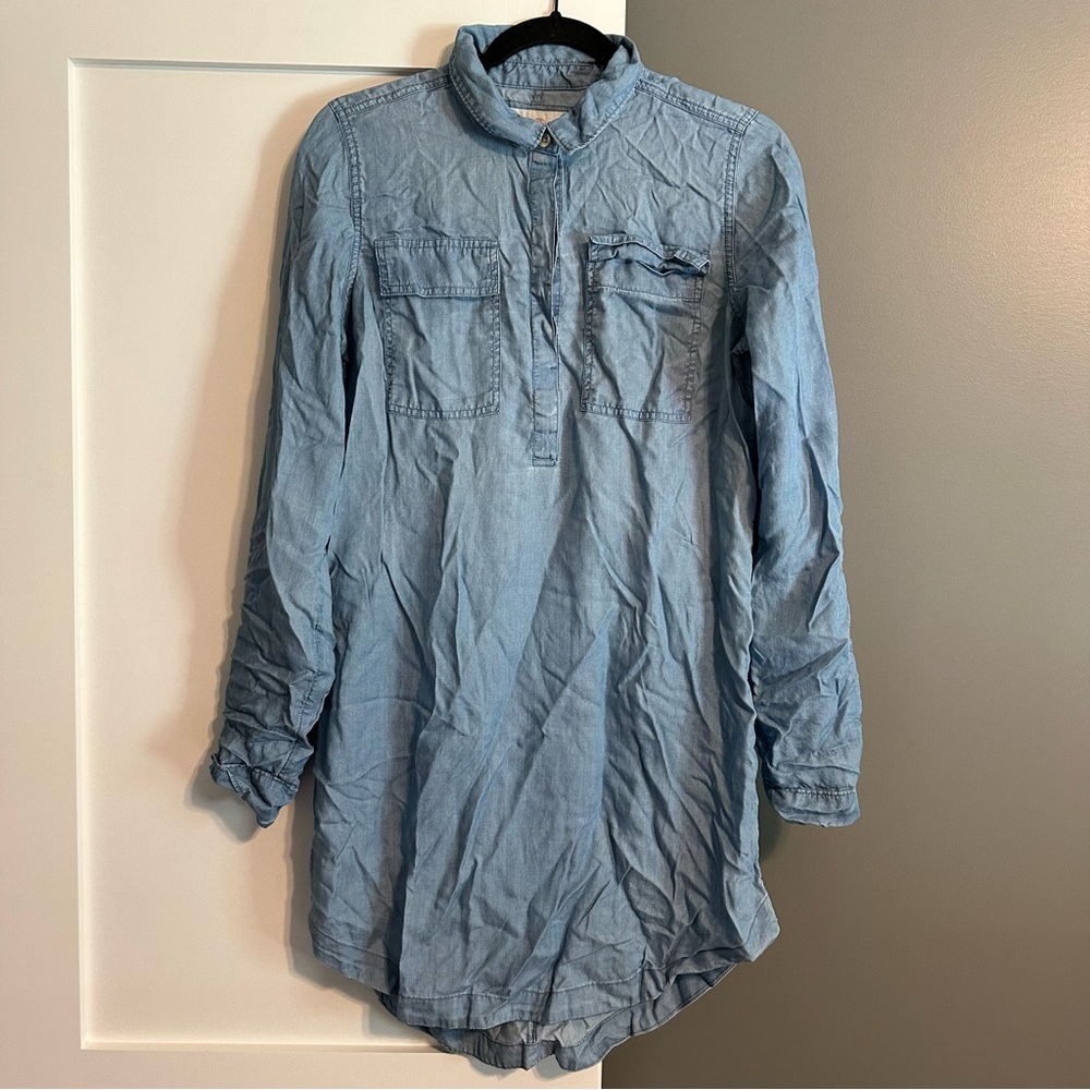 SO Chambray Utility Shirt Dress